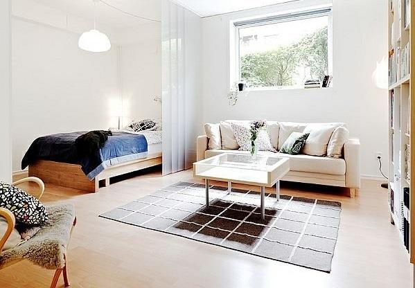 Kalustettu yhden asunnon huoneisto valoisa