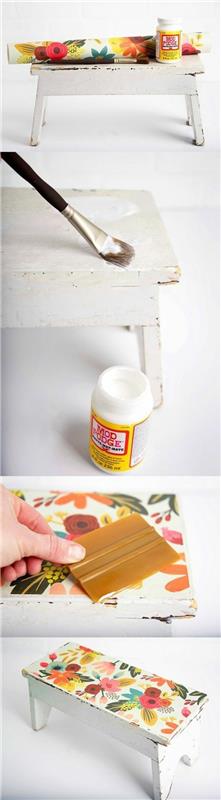 koristele penkki decoupage shabby chic koristele itse