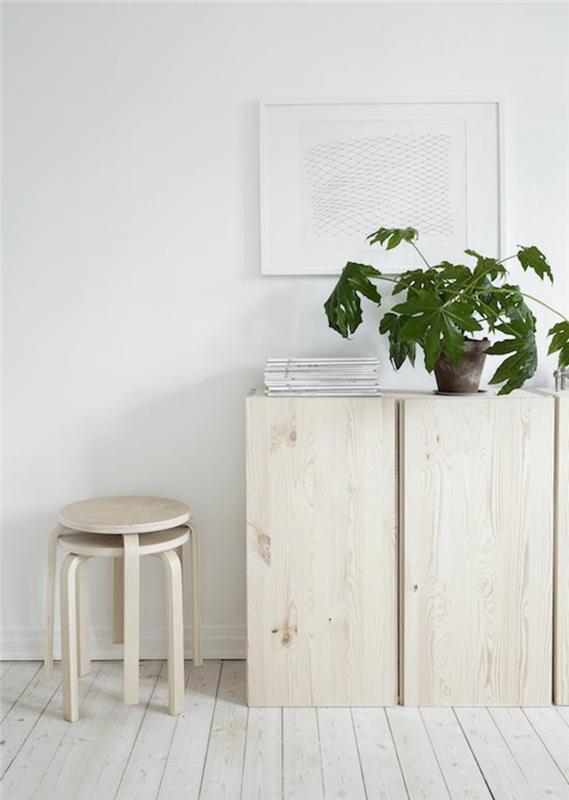 Skandinaavisia eläviä esimerkkejä minimalistisista puukalusteista