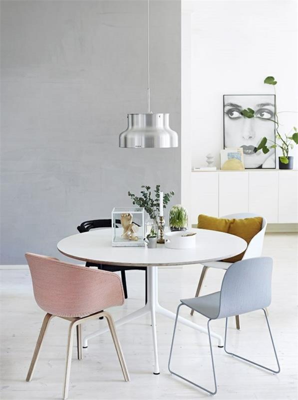 Skandinaaviset huonekalut pyöreät ruokapöydät ruokapöydät ja tuolit
