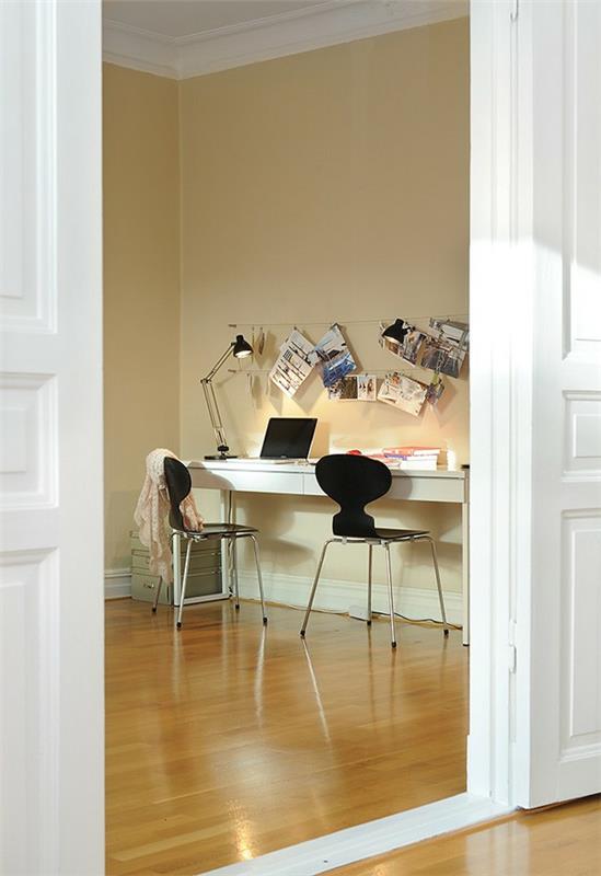 Skandinaaviset työpöydät väritalo moderni musta sisustus
