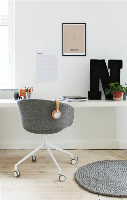 Skandinaaviset design -huonekaluesimerkit tutkivat toimistokalusteita