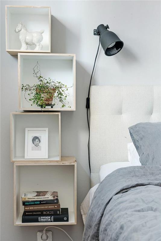 Skandinaavinen design makuuhuoneen huonekalut hyllyt yöpöytä
