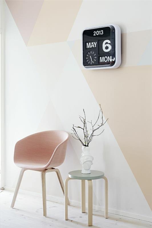 skandinaavinen design huonekalut sohvapöytä tuoli seinän väri