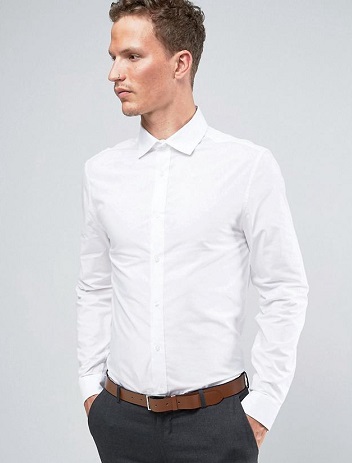 Hvid Slim Fit skjorte