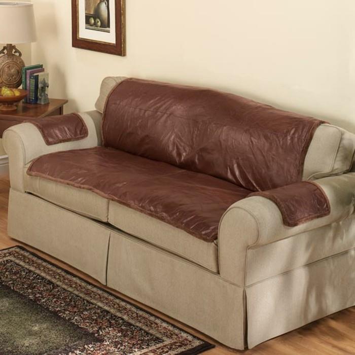 sohvan päällinen nahka ruskea olohuone ideoita