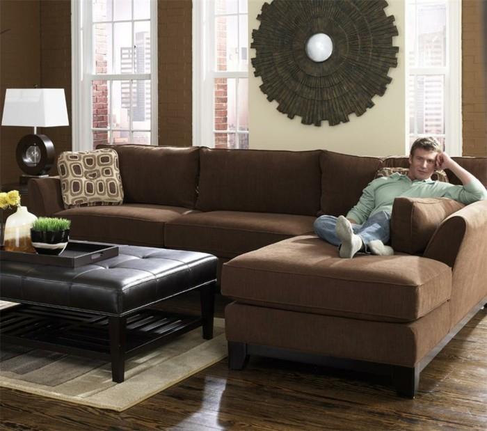 sohva kangas ruskea kulmasohva kaunis lattia