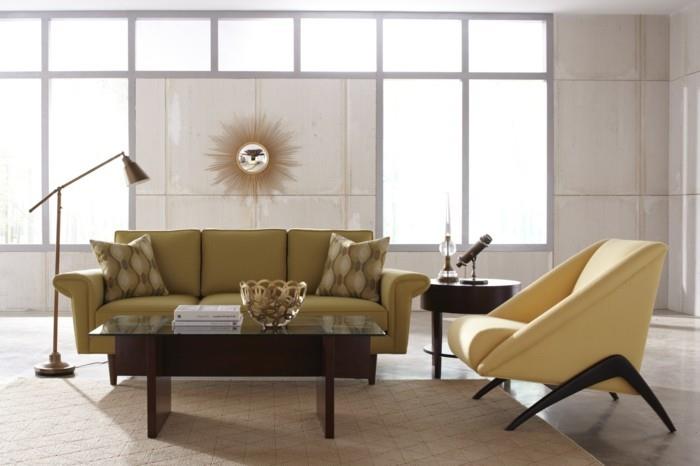 sohva kangas moderni sohva keltainen lattiavalaisin deco