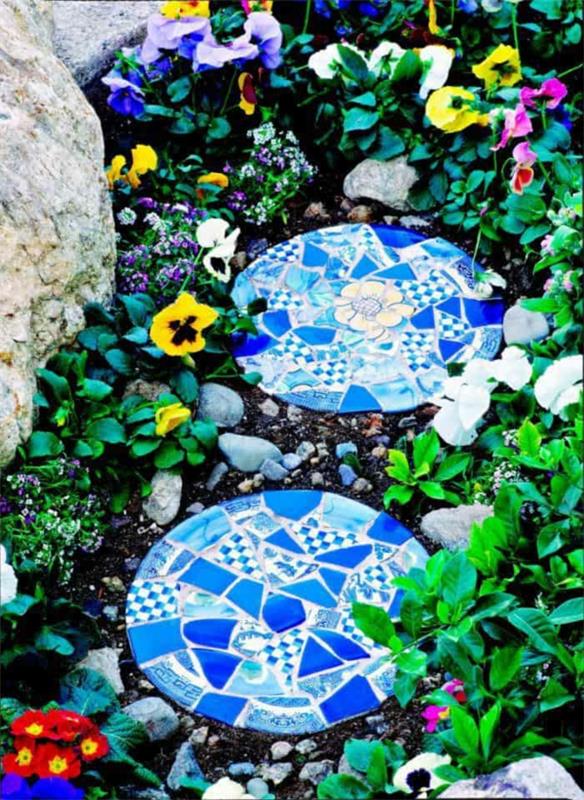 tee kesäpuutarhakoristelu itse koristele kivilaattoja suunnitella puutarhapolkuja