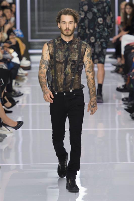 kesäasut versace 2016 miesten muoti läpinäkyvä paita