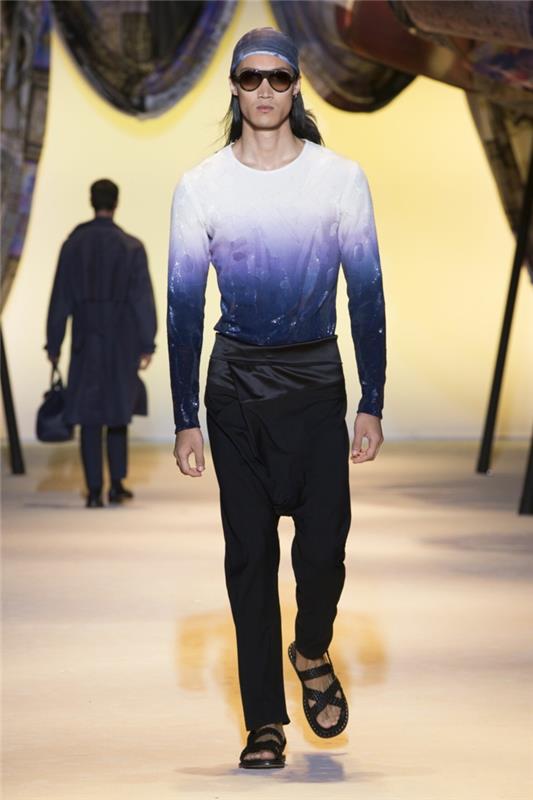 kesäasut versace 2016 kesämuoti kevät miesten muotitrendit obmre -tyylinen paita itämaiset housut