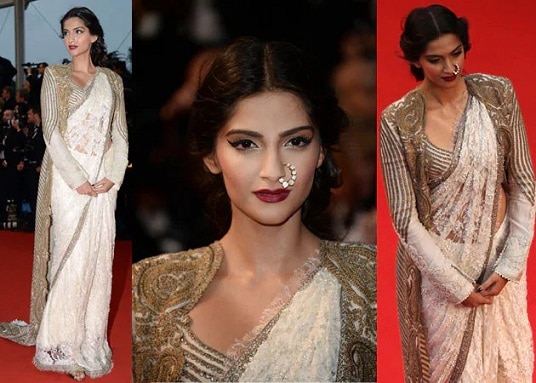 Sonam Kapoor jakke Saree