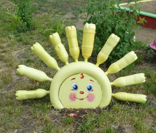 Tee aurinko lemmikkipulloista puutarhan sisustusideoista itse