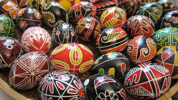 sorbian pääsiäismunat abstrakti taide symboleja