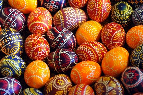 sorbian pääsiäismunat tyhjensivät munat jännekuvio