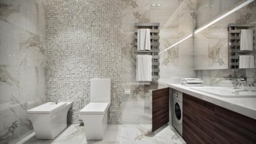 kylpylä wellness -tila kylpyhuone mosaiikki seinän suunnittelu kylpypyyhkeet