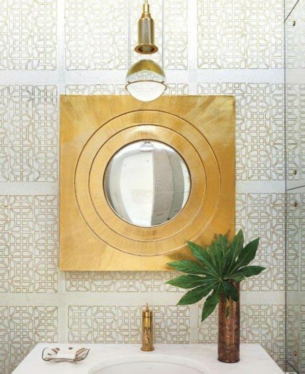 peili led -seinä kylpyhuone kultainen rakenne