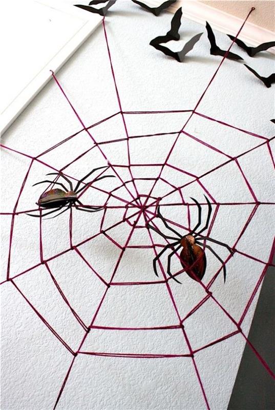 Tee hämähäkinseitistä hämähäkinseitit halloween -koristeiksi