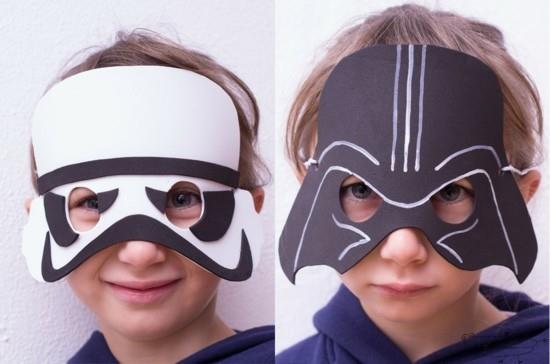 tehdä tähtien sota -maskeja lasten kanssa karnevaaleja varten