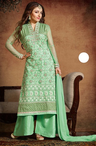 Sea Green Net Salwar Kameez