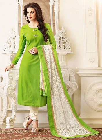 Stilfuldt grønt Salwar Suit Design