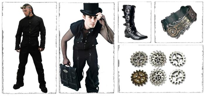 steampunk vaatteet miesten muotiasusteet