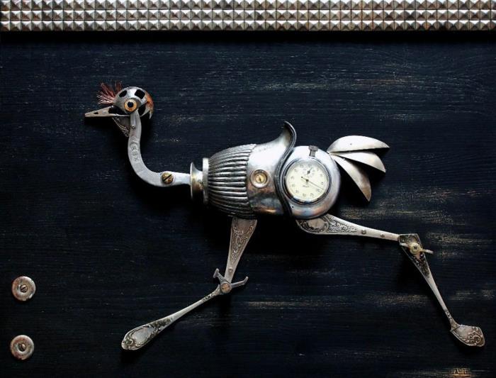 steampunk taide strauss eläinhahmo