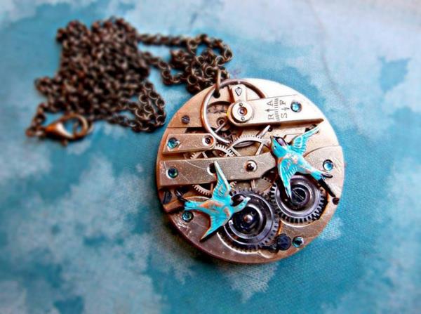 steampunk korut vanha kelloketju nielee