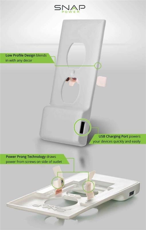pistorasia USB -laturi SnapPower -laturi