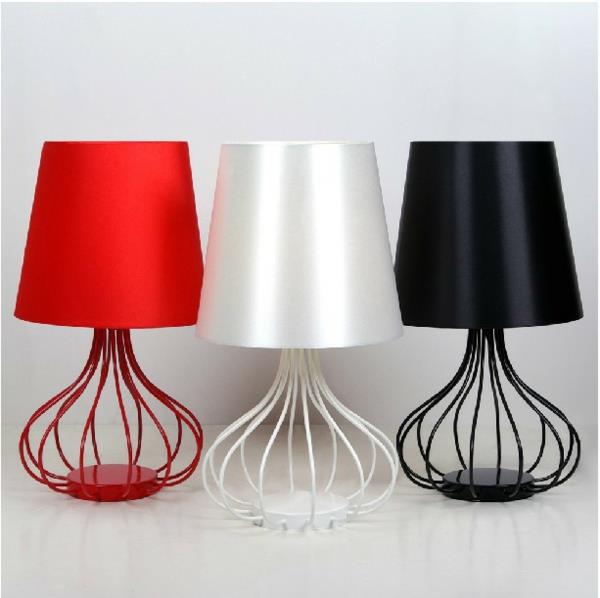 lattiavalaisimet moderni punainen lampunvarjostin metallirunkoinen yöpöytälamppu