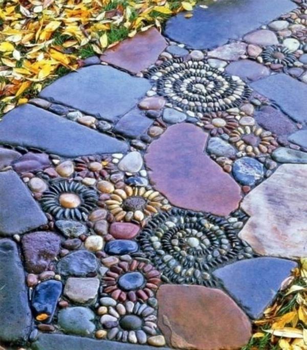 kivi polku puutarha koristelu taideteos