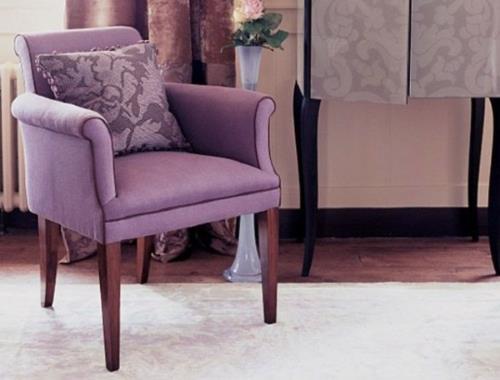 tyylikäs violetti väri idea nojatuoli klassinen tyyny mukava