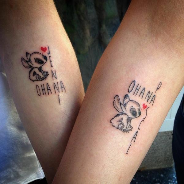 ommel ohana tatuointi kyynärvarren ystävyys tatuointi