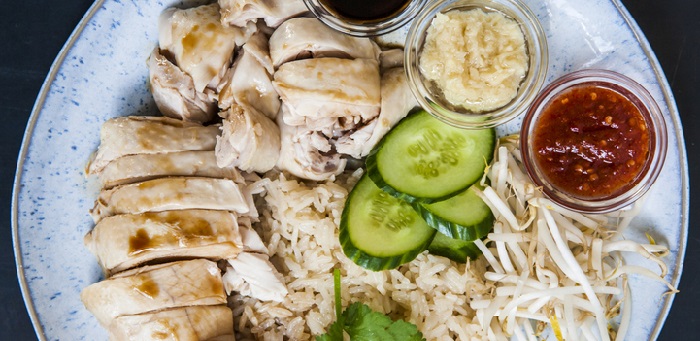 Hainanese csirke rizs