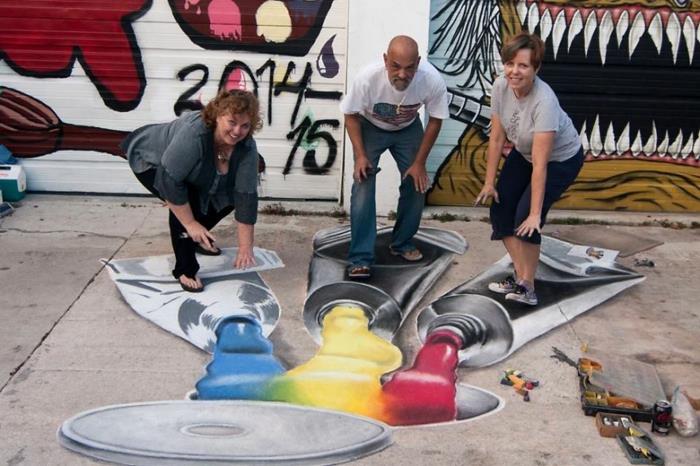 katutaiteilija 3d graffiti taidetta