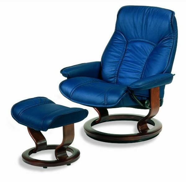 talo litteät tuolit nojatuolit nahkaverhoilu sininen