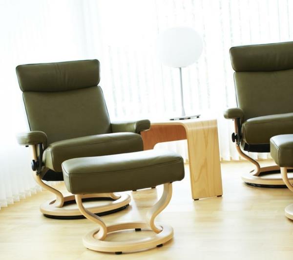 stressitön talo asunto tuolit nojatuolit nahkaverhoilu rentoudu