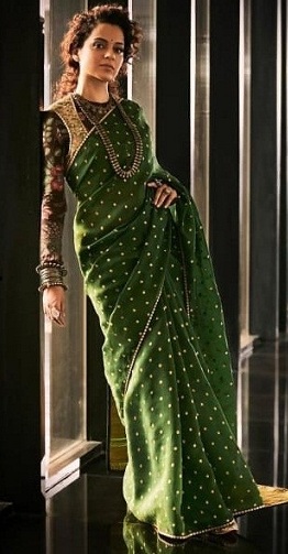 Kangana Ranaut i Green Saree