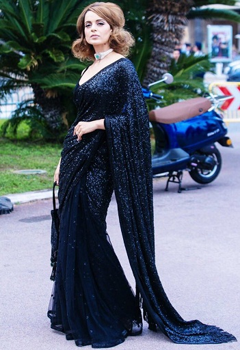 Kangana Ranaut i Black Saree