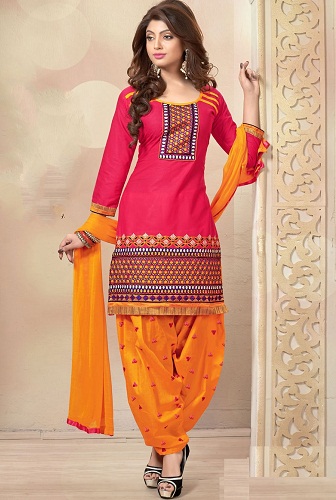 Patiyala Orange Salwar Suit 3