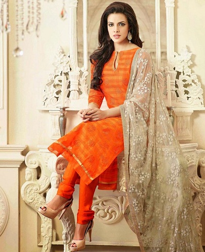 orange salwar dragter