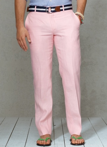 Bukser i pink linned