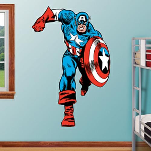 supersankari deco seinätarrat kapteeni amerikka
