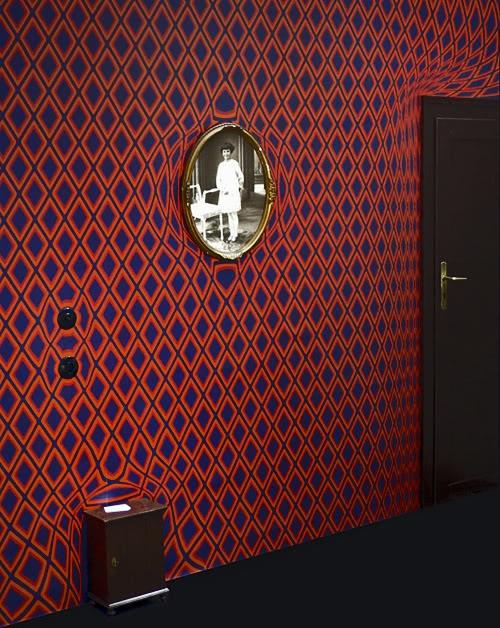Surrealistinen tapetti antiikki pyöreä seinämaalaus klassinen timantin muotoinen