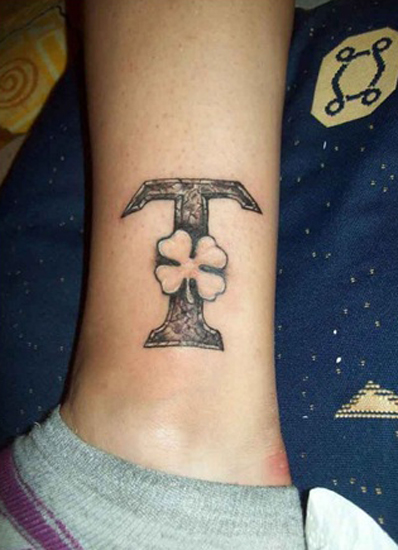 T Flower Tattoo Design