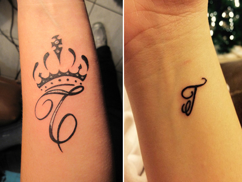 T Letter Tattoo Designs