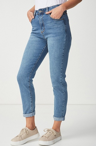 Tapered jeans med høj højde