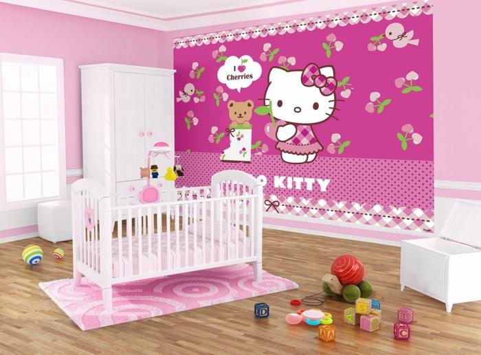 tapetti lastenhuone hello kitty tyttöjen huone vauvan huone