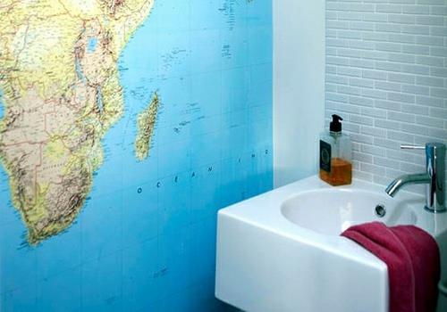 taustakuvan ideat kylpyhuoneen kartalla suunnittelevat maailmanmatkaa