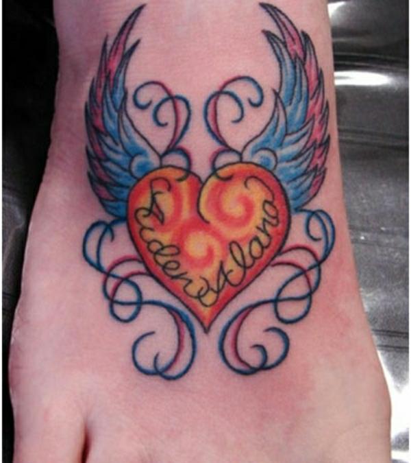 tatuointi jalalla tatuoinnit kuvat sydän